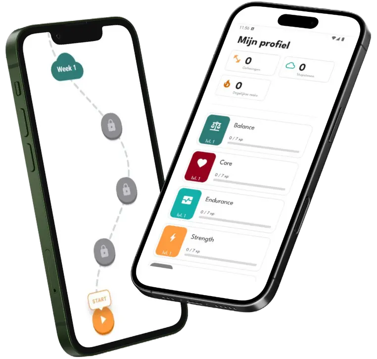RevOnc app — droompad en profiel schermen